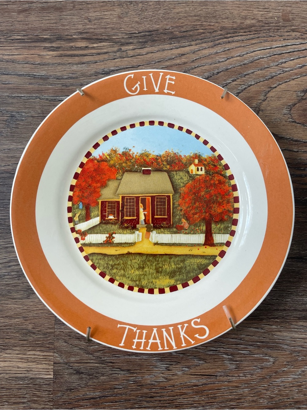 Fall Decor | Give Thanks Autumn Decorative Plate + Holder